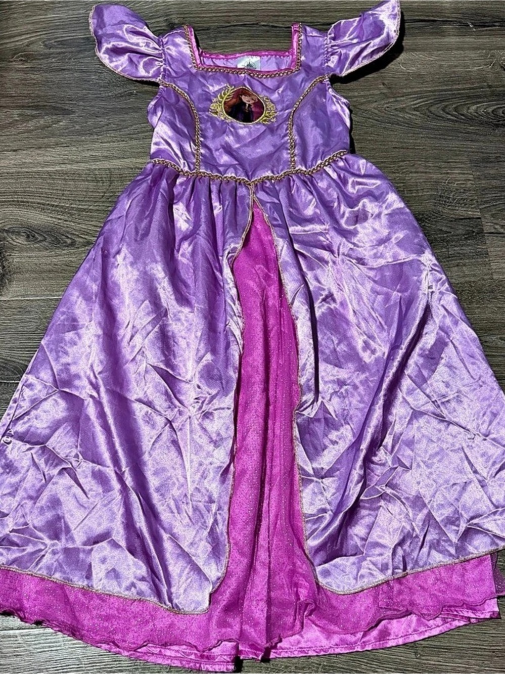 Size 6/7 Girls Disney Princess Purple Fantasy Nightgown Frozen Dress Up Costume